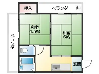 GARBO淡路(2K/3階)の間取り写真