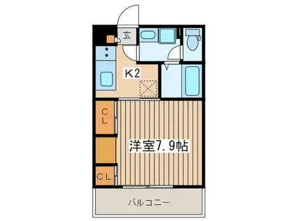 リブリ・アネックス(1K/1階)の間取り写真