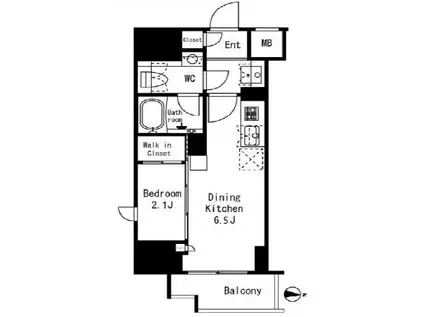 フレンシア御徒町(1DK/3階)の間取り写真