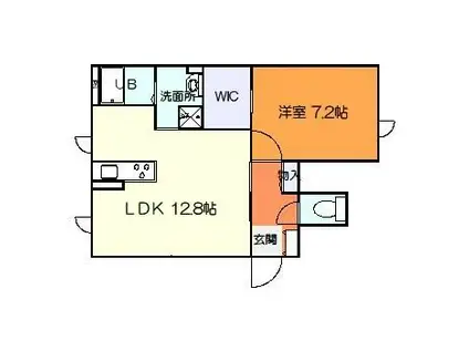 スプリングハーモニー(1LDK/2階)の間取り写真