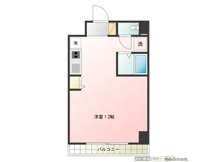 ハイポイント西川口(ワンルーム/7階)の間取り写真