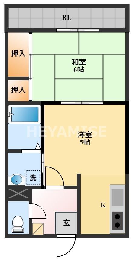 クレール永昌(2K/1階)の間取り写真