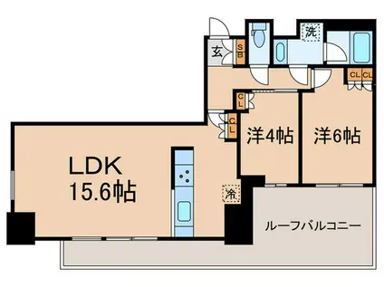 パークタワー池袋イーストプレイス(2LDK/20階)の間取り写真