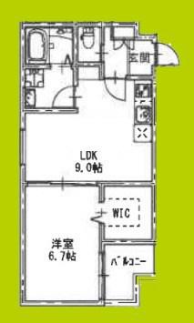 センショウトラスト(1LDK/2階)の間取り写真