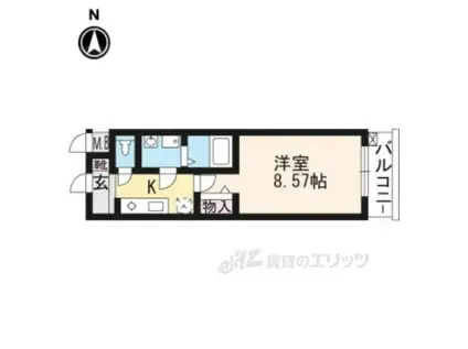 レジディア京都駅前(1K/6階)の間取り写真