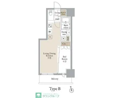 JMFレジデンス浅草橋三丁目(1LDK/6階)の間取り写真