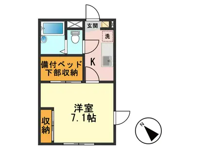 レオパレスSHINMEY(1K/1階)の間取り写真