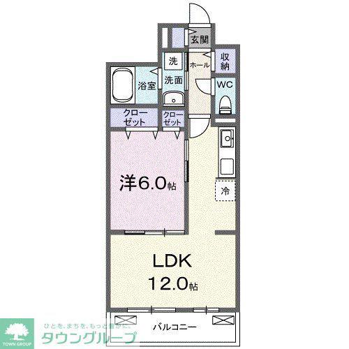 グレース ローズ(1LDK/2階)の間取り写真