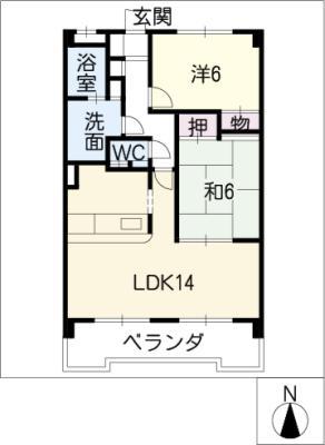 LORD・LI・EST(2LDK/3階)の間取り写真