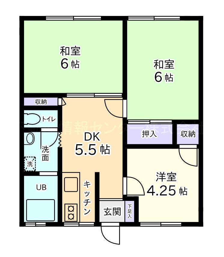 エンジェルハイムA(3DK/1階)の間取り写真