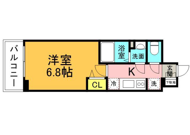 プレサンス広島中央(1K/5階)の間取り写真