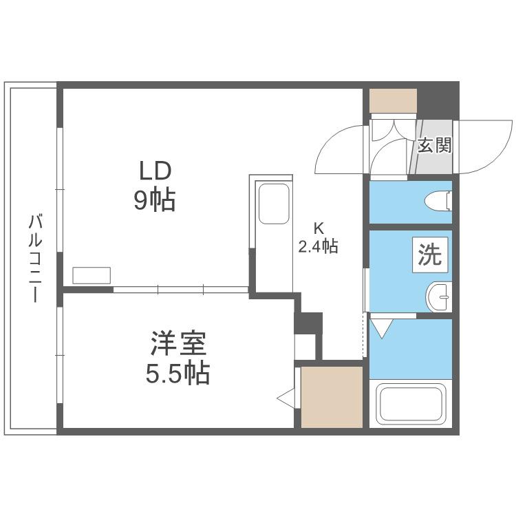 ガレット(1LDK/4階)の間取り写真