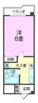 オアシス恵(1K/3階)の間取り写真
