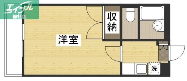 パレスTAKENAMI(1K/2階)の間取り写真