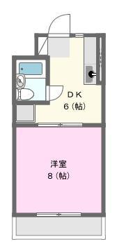 コーポゆうかり(1DK/1階)の間取り写真