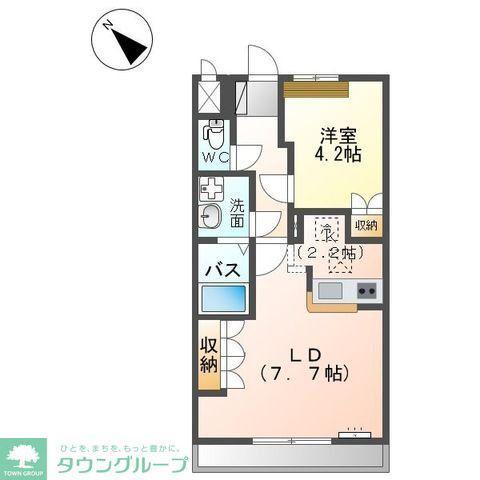 シャイン(1LDK/1階)の間取り写真