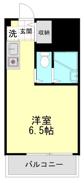 パルム長者町(ワンルーム/4階)の間取り写真