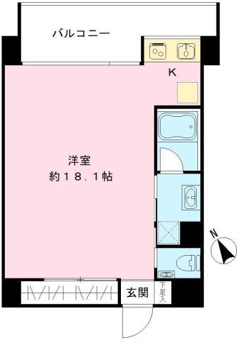 グランリーオ(ワンルーム/8階)の間取り写真