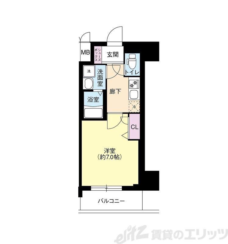 DIMUS新大阪(1K/10階)の間取り写真
