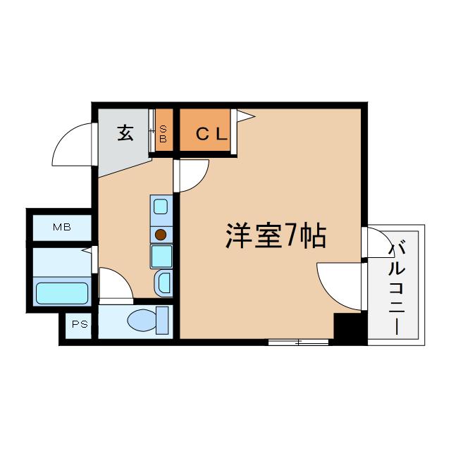 エスリード梅田西第2(1K/2階)の間取り写真