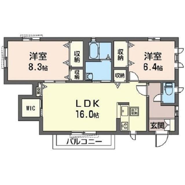 コンフォートIV(2LDK/1階)の間取り写真