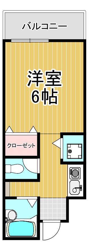 プレアール武庫之荘(ワンルーム/4階)の間取り写真