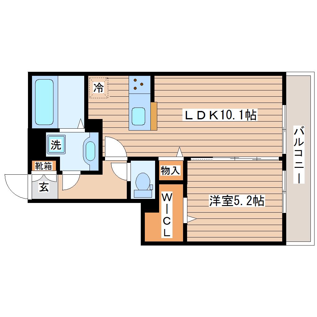 D-ROOM LEMON(1LDK/2階)の間取り写真