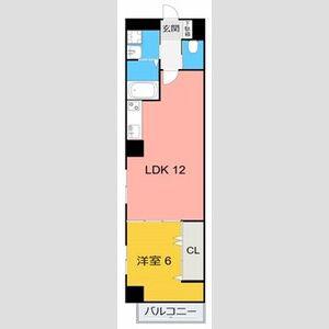 フェリシダージ鶴舞(1LDK/6階)の間取り写真