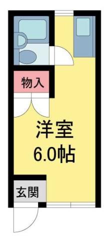 ホメット夙川(ワンルーム/1階)の間取り写真
