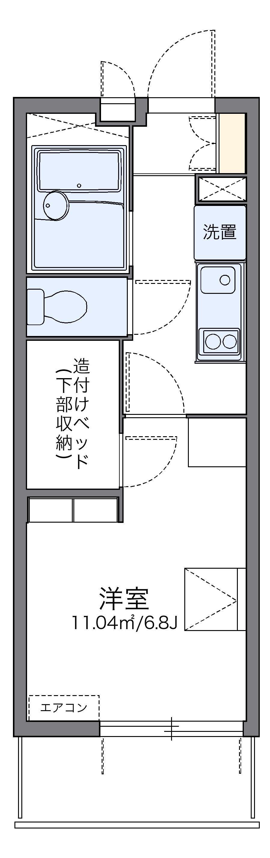 レオパレス住吉(1K/3階)の間取り写真