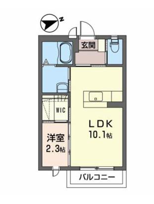 サン レジデンス(1LDK/2階)の間取り写真