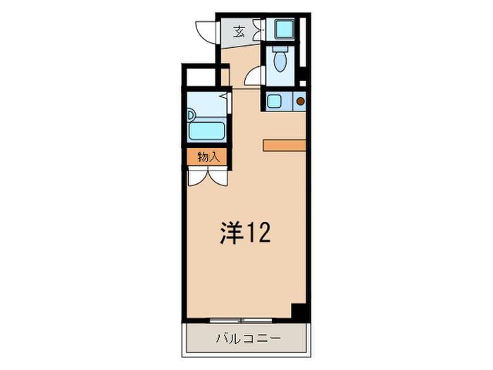 マンショントリン(ワンルーム/4階)の間取り写真