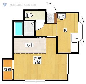シティパレス(1K/2階)の間取り写真
