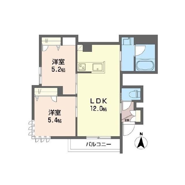 メログラーノ白楽(2LDK/1階)の間取り写真