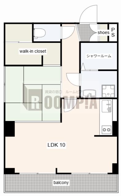 エスポワール瑞穂(1LDK/6階)の間取り写真