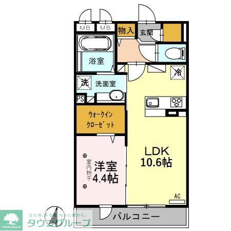 CONFORT(1LDK/3階)の間取り写真