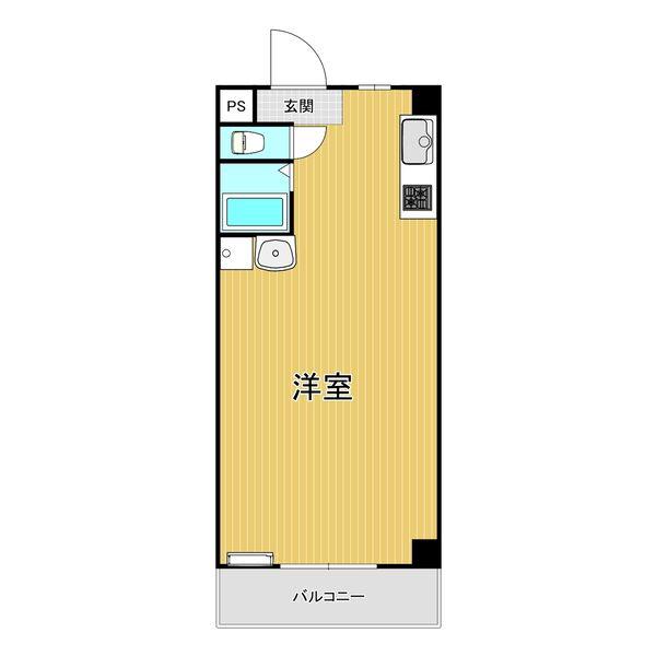 石橋ハイツI(1DK/1階)の間取り写真