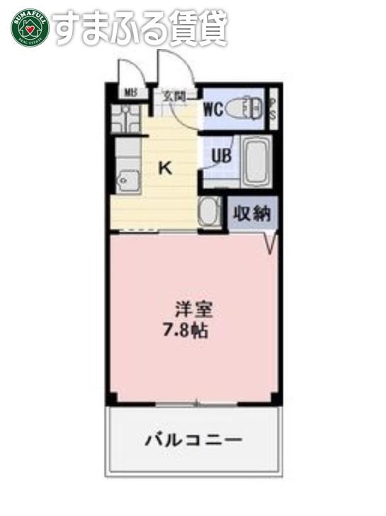 サウスEN VILLAGE(1K/2階)の間取り写真