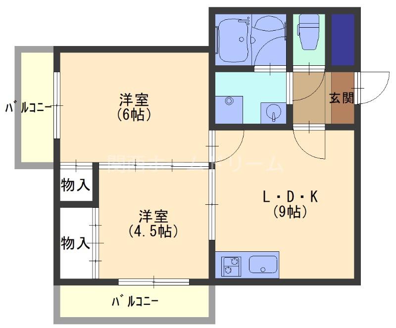 クリエイティブ佐太(2LDK/3階)の間取り写真