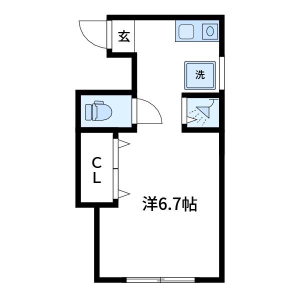 千駄木ハイム(ワンルーム/2階)の間取り写真
