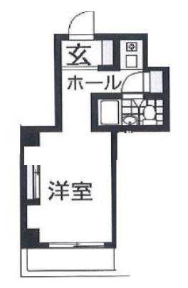 ノーリーズン森下(ワンルーム/3階)の間取り写真
