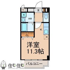 ヒルズ本多(ワンルーム/1階)の間取り写真