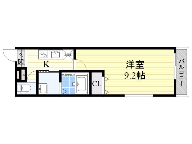 フジパレス横堤3番館(1K/1階)の間取り写真