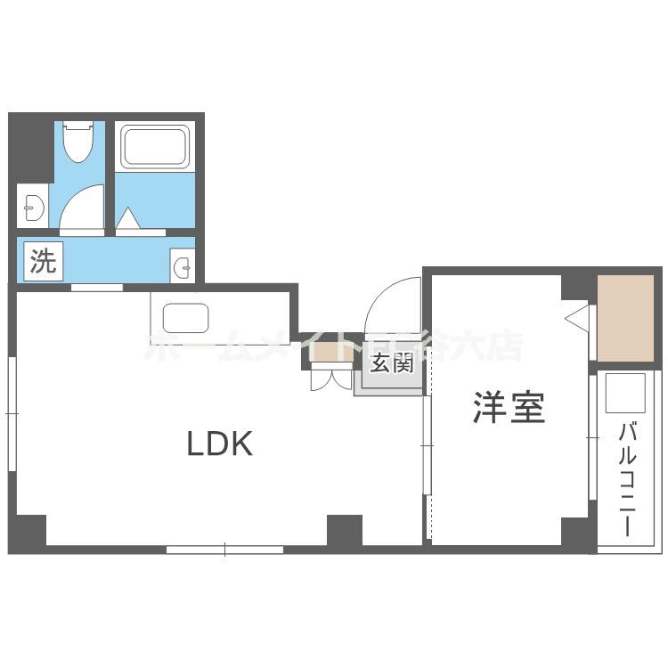 GRACEMAISONTANIMACHI6(1LDK/2階)の間取り写真