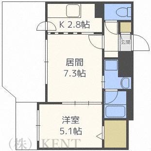 フォレストヒルズB(1LDK/2階)の間取り写真