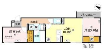 D-RESIDENCE岡町(2LDK/1階)の間取り写真