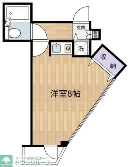 いづみマンション一ツ橋(ワンルーム/2階)の間取り写真