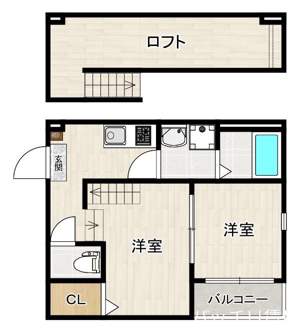 メゾンアーチ(2K/1階)の間取り写真