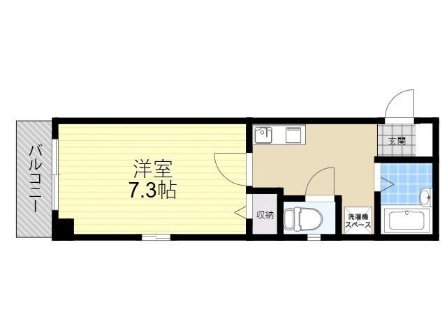 メゾンみなとみらい(1K/3階)の間取り写真