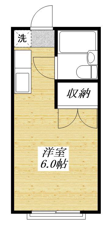 小池ハイツ(ワンルーム/1階)の間取り写真
